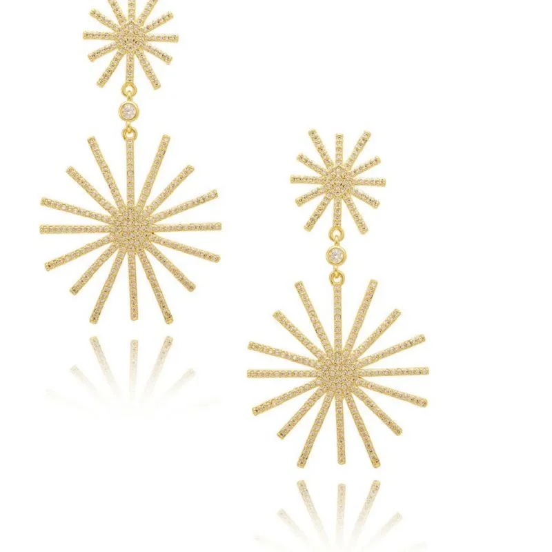 Iso Micro Pave Dangle korvakoru