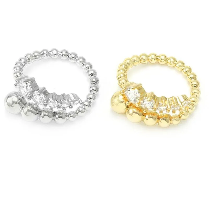 Kullattu Cz säädettävä sormus