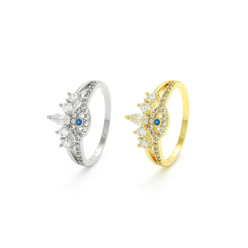 Kullattu hopea Evil Eye -sormus