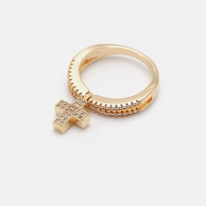 Sterling-hopea Cross Charm Sormus